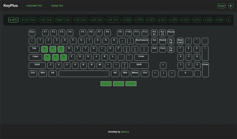 HTML键盘鼠标按键检测测试工具网页源码-05r