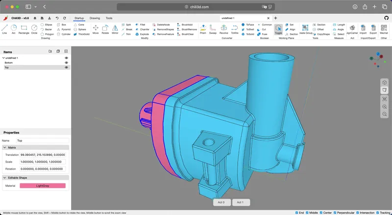Chili3D(开源在线3D CAD建模网页版源码)-05r